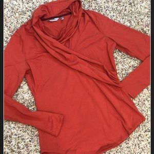 Athleta Faux Wrap Long Sleeve Top